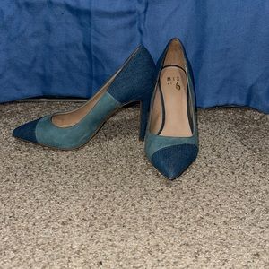Denim Bi-Color Pumps Size 8